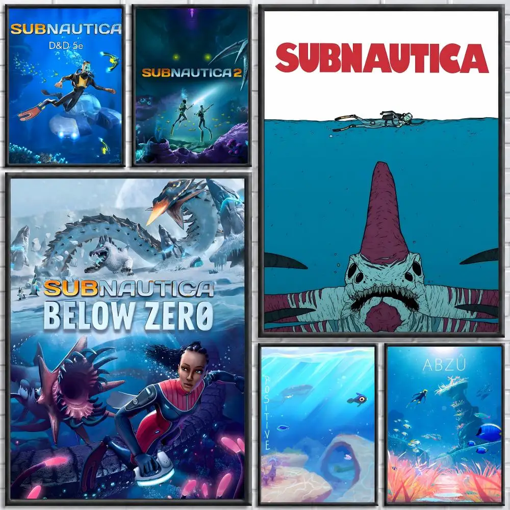 Game Subnautica   Print Wall Art Pictures Canvas Painting Living Room Bedroom Home Decor Poster