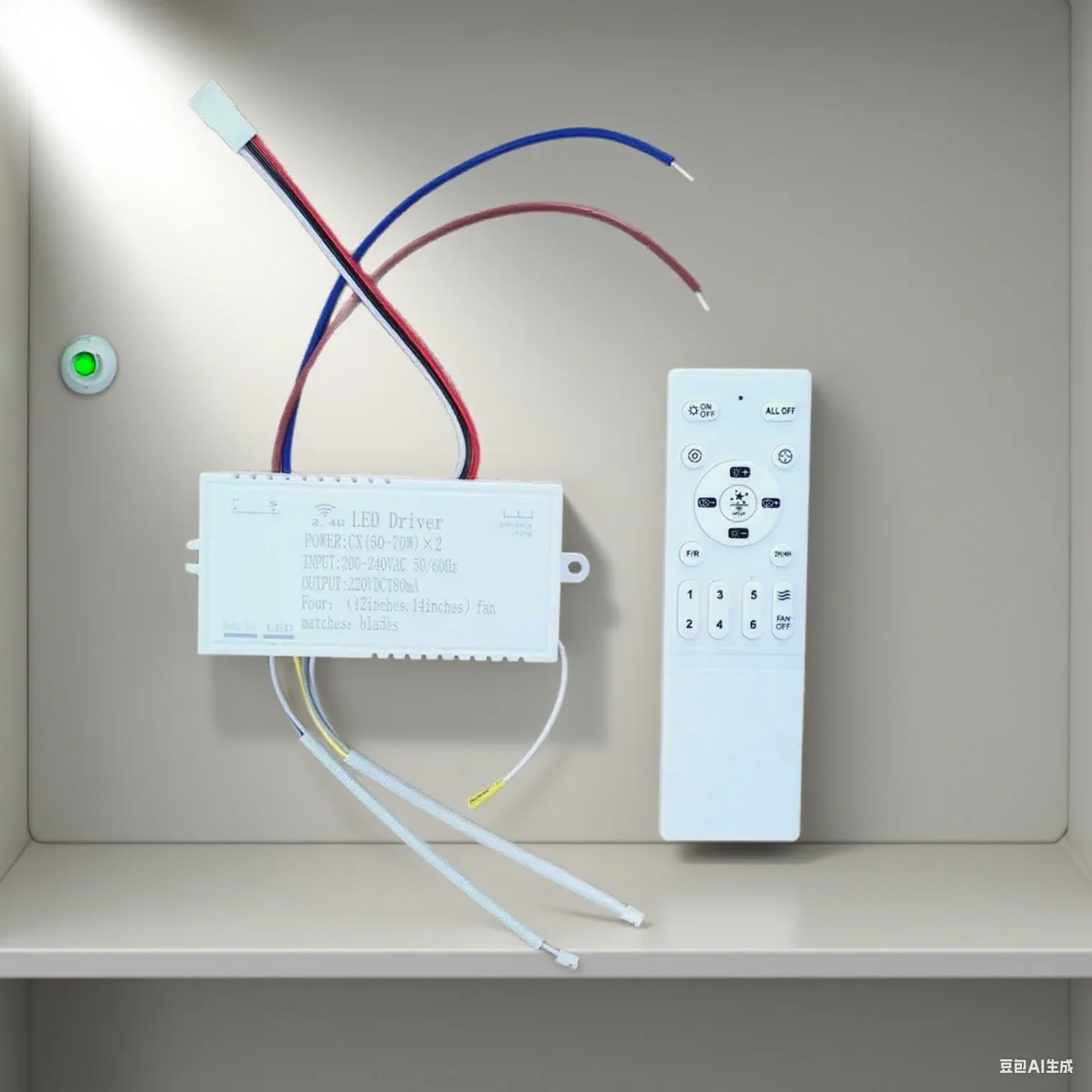 

Пульт дистанционного управления, 6-скоростной инвертор постоянного тока, осциллирующий вентилятор с бесступенчатым затемнением, драйвер для выравнивания распределения воздуха и освещения