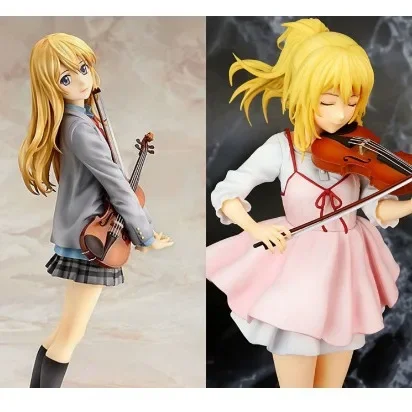 Hot Anime Miyazono Kaori Peripheral Products Action Figures Delicate Workmanship Kawaii Model Computer Case Decoration Gifts