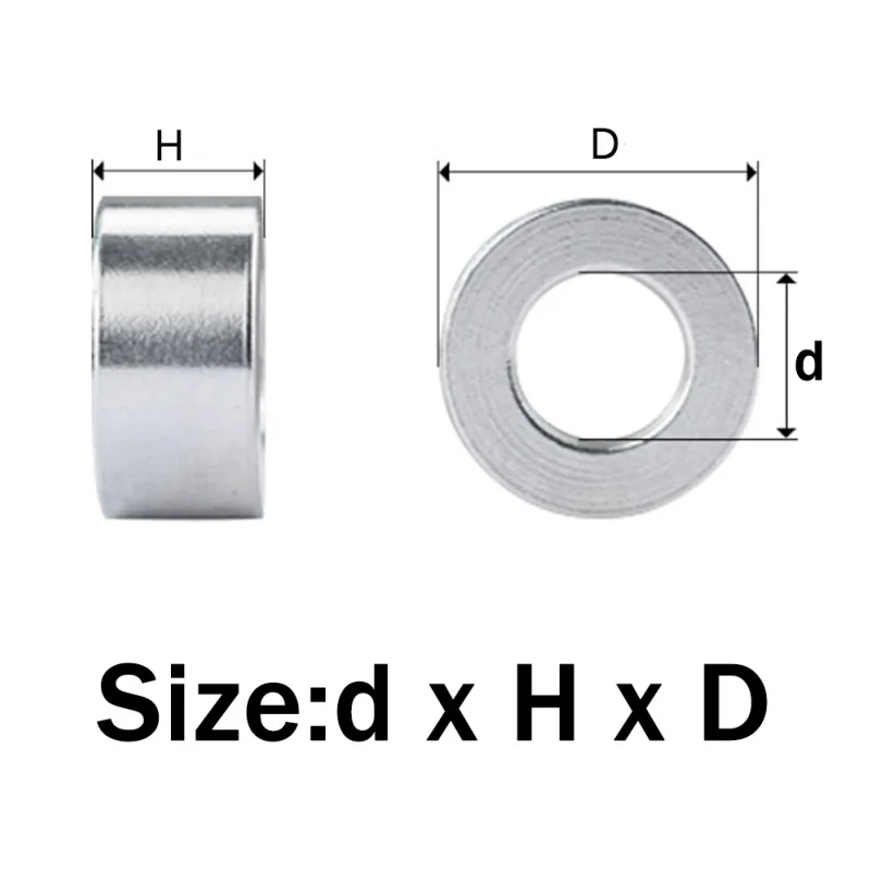 5/10/20/50pcs M3 Aluminum Alloy Flat Washer CNC Sleeve Bushing Gasket Non-threaded Stand-off Spacer for RC Model Part 1mm-35mm