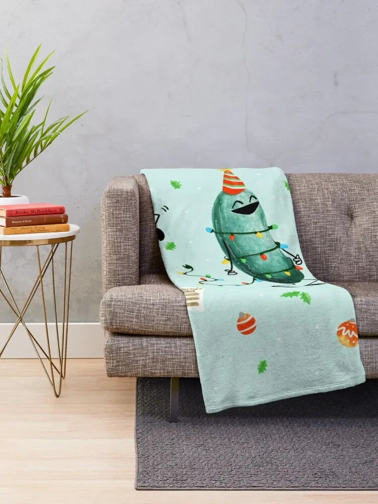 Holiday Pickle Party! Throw Blanket Decorative Beds Sofa Summer Camping Blankets