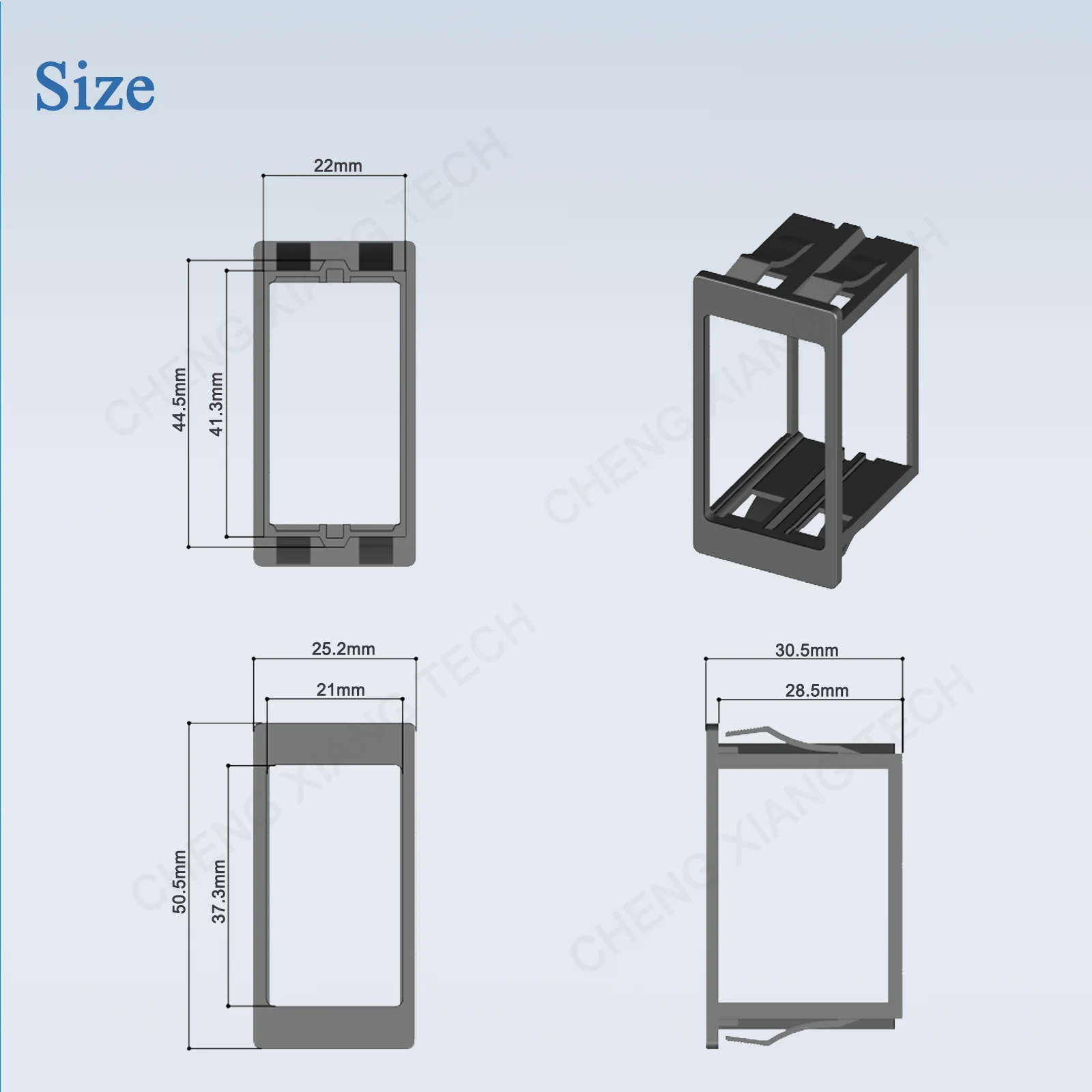 Switch Adapter ABS Panel Single Switch Holder Black Frame For Carling ARB Narva Switches Mounting