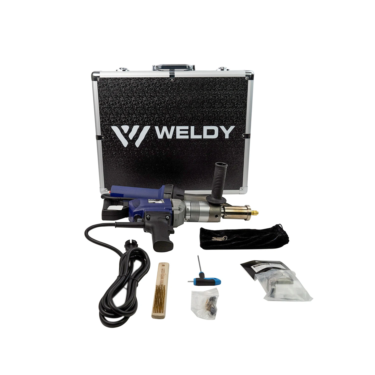 

Weldy Booster EX3 230 В 3000 Вт Ручной экструдер Сварочный аппарат Экструзионный сварочный аппарат для пластика Геомембрана Сварочный пистолет