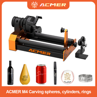 ACMER M4 Laser Engraver Rotary Roller Chuck 360° Rotary 3-Jaw Clippable Diameter 4-64mm for Cup Ring Curved Surface Objects