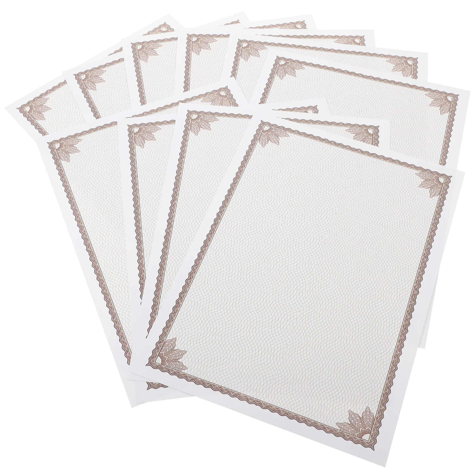 

10 Pcs Blank Diploma Blank A4 Certificate Paper Printable Writable Certificate Paper Office Diplomas Awards Parchment