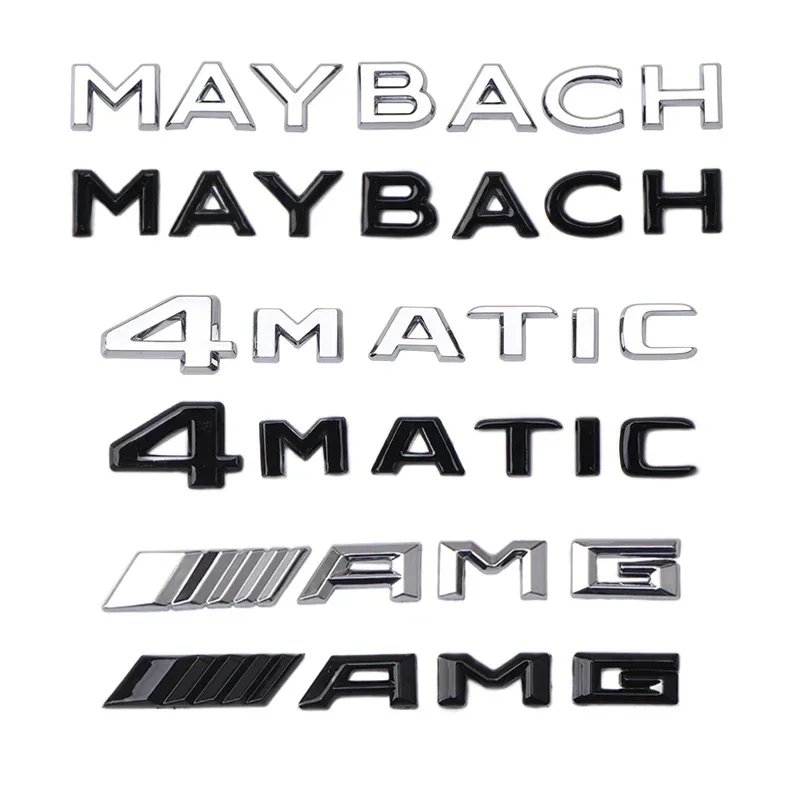 لمرسيدس بنز 4MATIC MAYBACH AMG توربو رسالة شعار شارة الداخلية مركز وحدة التحكم شعار سيارة التصميم ملحق ثلاثية الأبعاد ملصق
