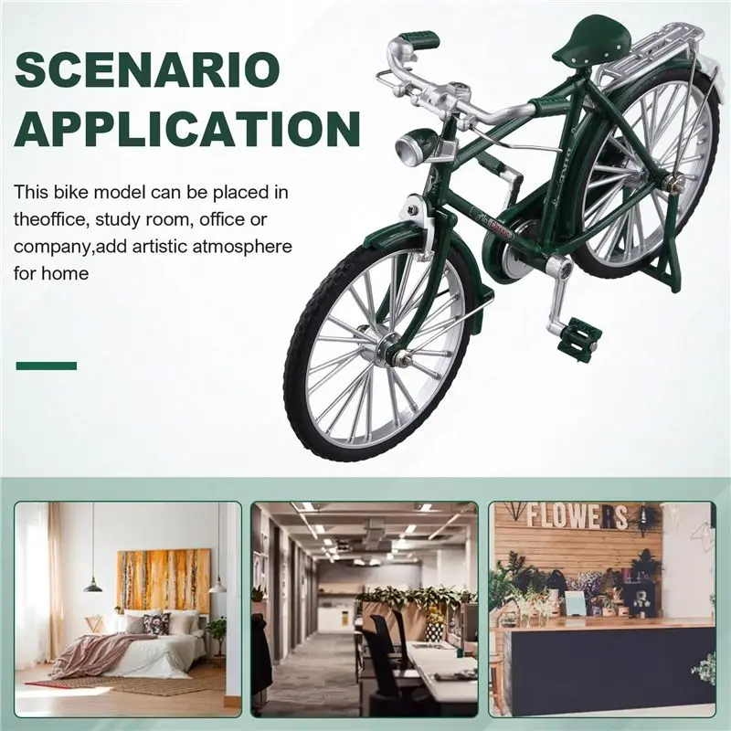 A63T-DIY Kit di montaggio Mini modello in lega Bicicletta nostalgica retrò: 10 Divertimento fai da te per coltivare la capacità pratica dei bambini