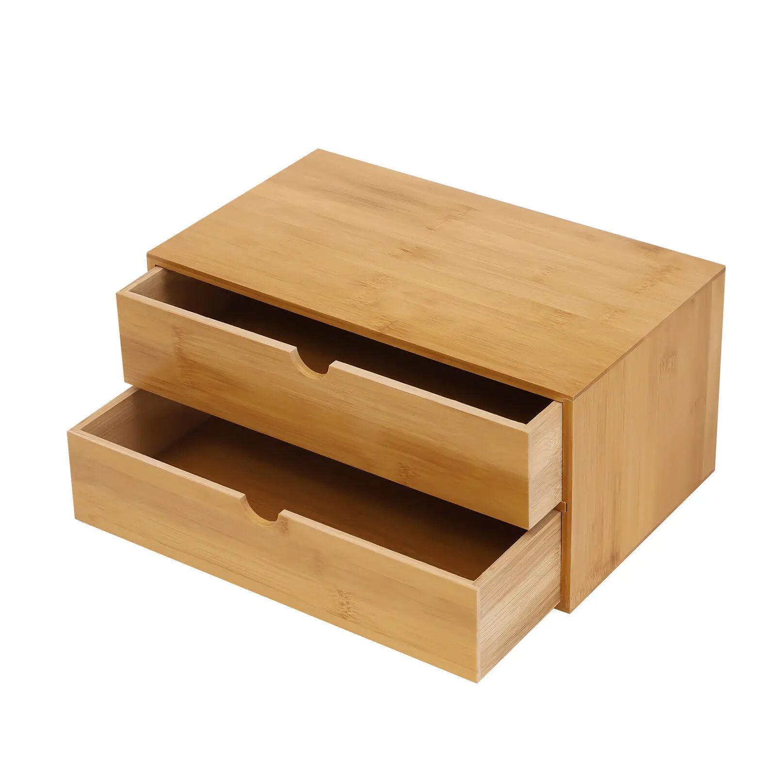 Bamboo Desk Organizer Mini Bamboo Desk Drawer Tabletop Storage Box No Assembly Required Office Home Toiletries Supplies