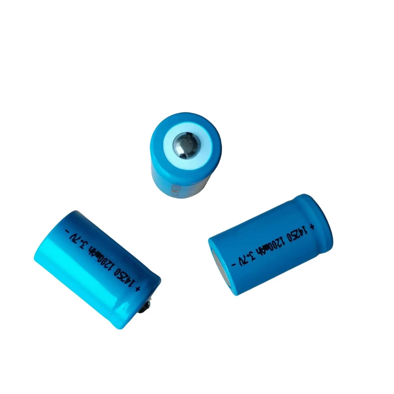 Replacement battery 14250 3.7V 1200mAh rechargeable lithium battery green external line penlight rechargeable battery