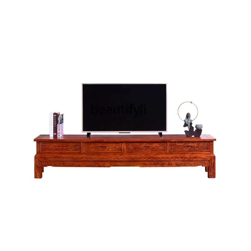 

Hedgehog Rosewood TV Cabinet Ming and Qing Classical Living Room Chinese Rosewood Floor TV Cabinet Low Cabinet furniture