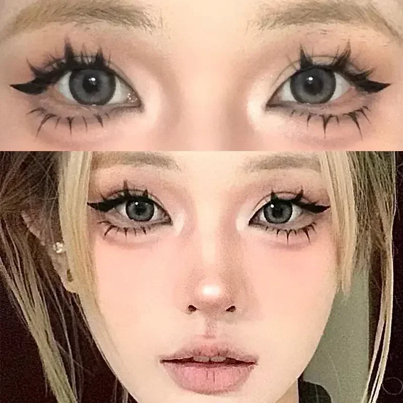 Little Devil ขนตาปลอมร้อนมังงะปลอม Lash หนา Mink ผมโค้งเดี่ยว Cluster Eye Extension เครื่องมือ