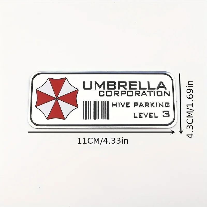 1PC Waterproof Umbrella Corp Hive Parking Level 3 Sticker Motorcycle Helmet Scooter Decal
