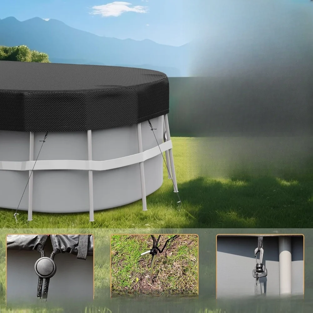 

Pool Cover Protector 10 X16 FT Above Ground Pool Cover Accessory Set Included High-Quality Stitching For Inflatable Pools