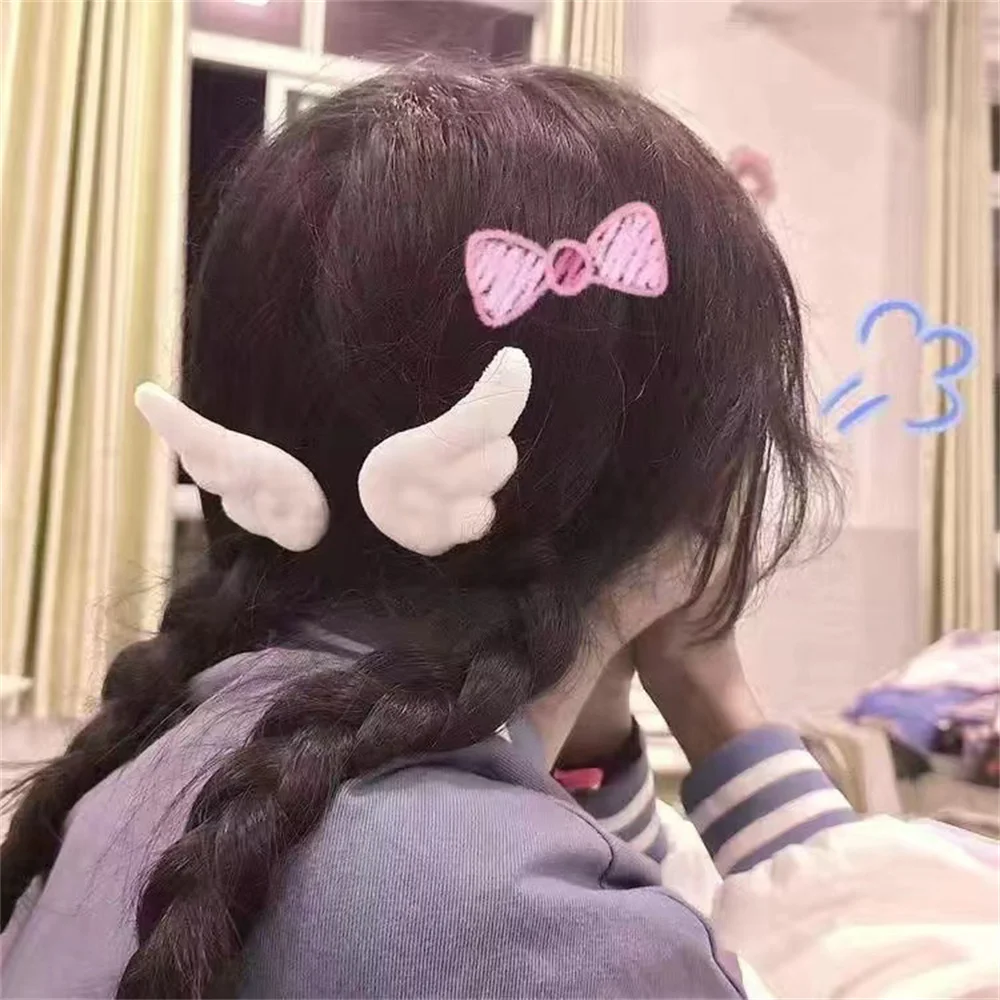 1/2/3PAIRS Side Clip Simple And Delicate White Plush Hairpin Hairpin/edge Clip Hairpin High Quality Material The Side