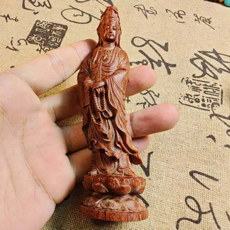 Hand-Cast Premium Metal Guanyin Bodhisattva Statue - 4.7