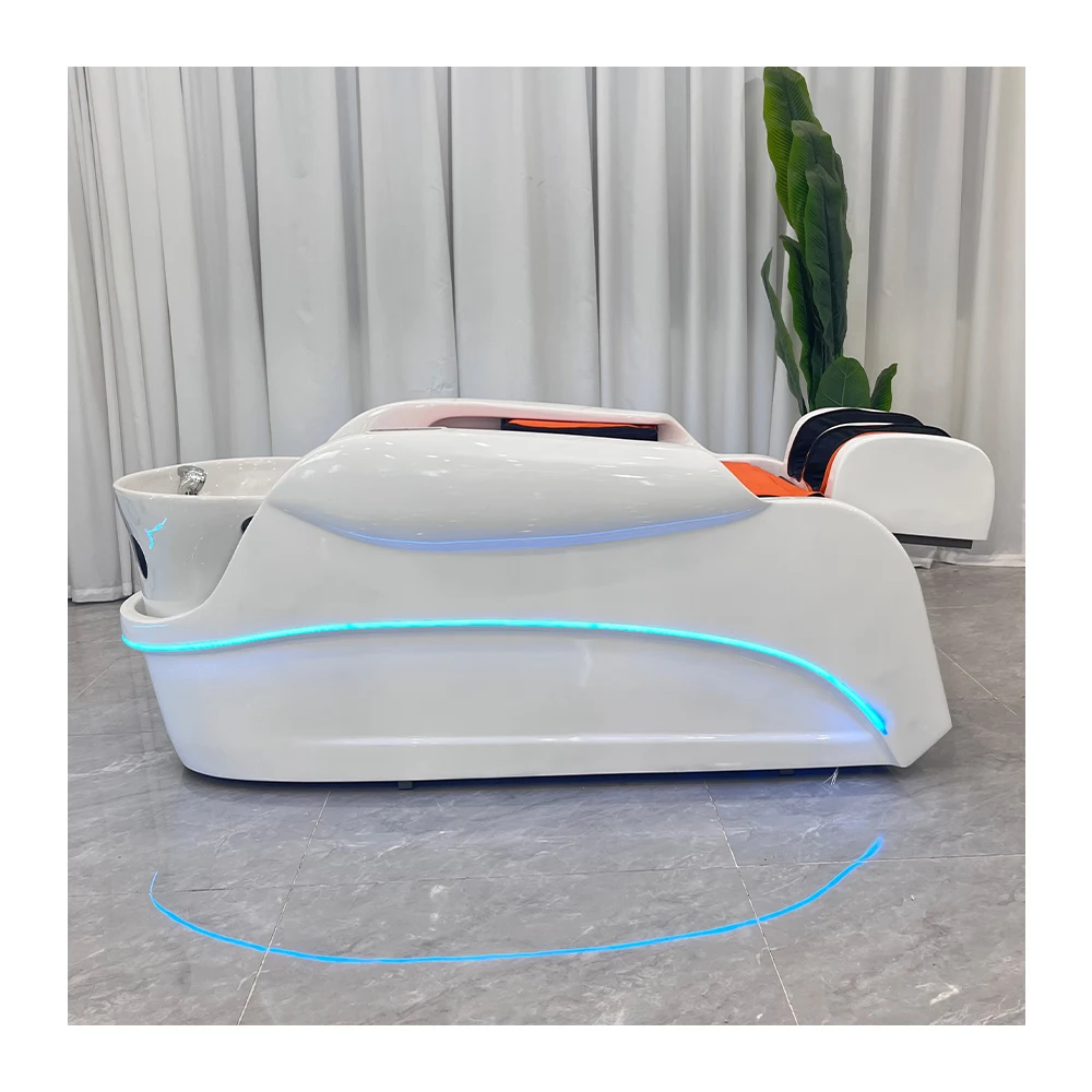 Modern luxury electric massage table beauty salon full-lying massage bed with LED lights