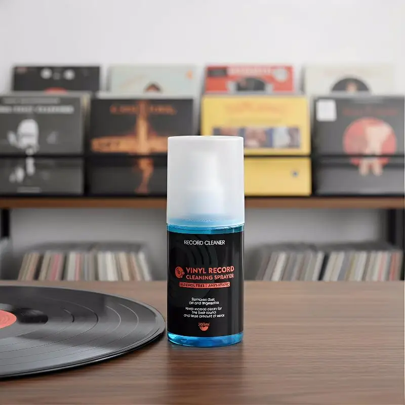 120ml Anti Static Vinyl Record Cleaning Liquid Spray for LP and CD Turntable Deep Cleans Sound Restoration