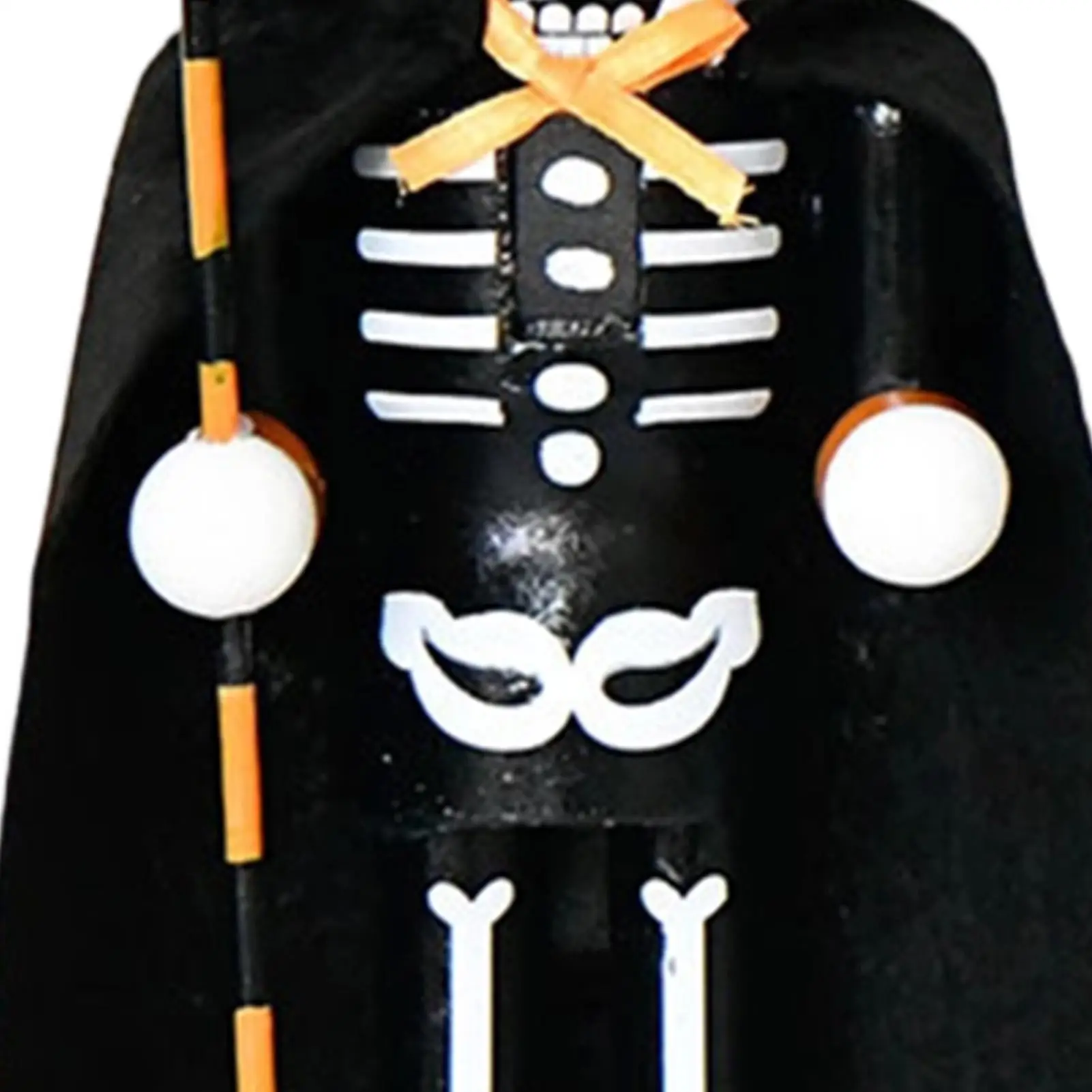 Skeleton Nutcracker 9.84 Inch Wooden Statues Figurine Ornaments Skeleton Nutcracker Figurines For Holiday Fall Christmas Indoor