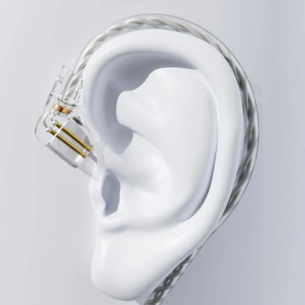 ND สายหูฟัง3ม. สายอัพเกรดสายคอมพิวเตอร์ตรวจสอบการถ่ายทอดสด CCA KZ สายเคเบิลชุบเงินสาย3.5