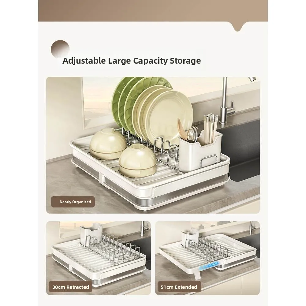 Kitchen Multi-Function Bowl Rack Dish Drainer Shelf Storage Organizer Home Use Dishware Drainage Stand Utensil Holder