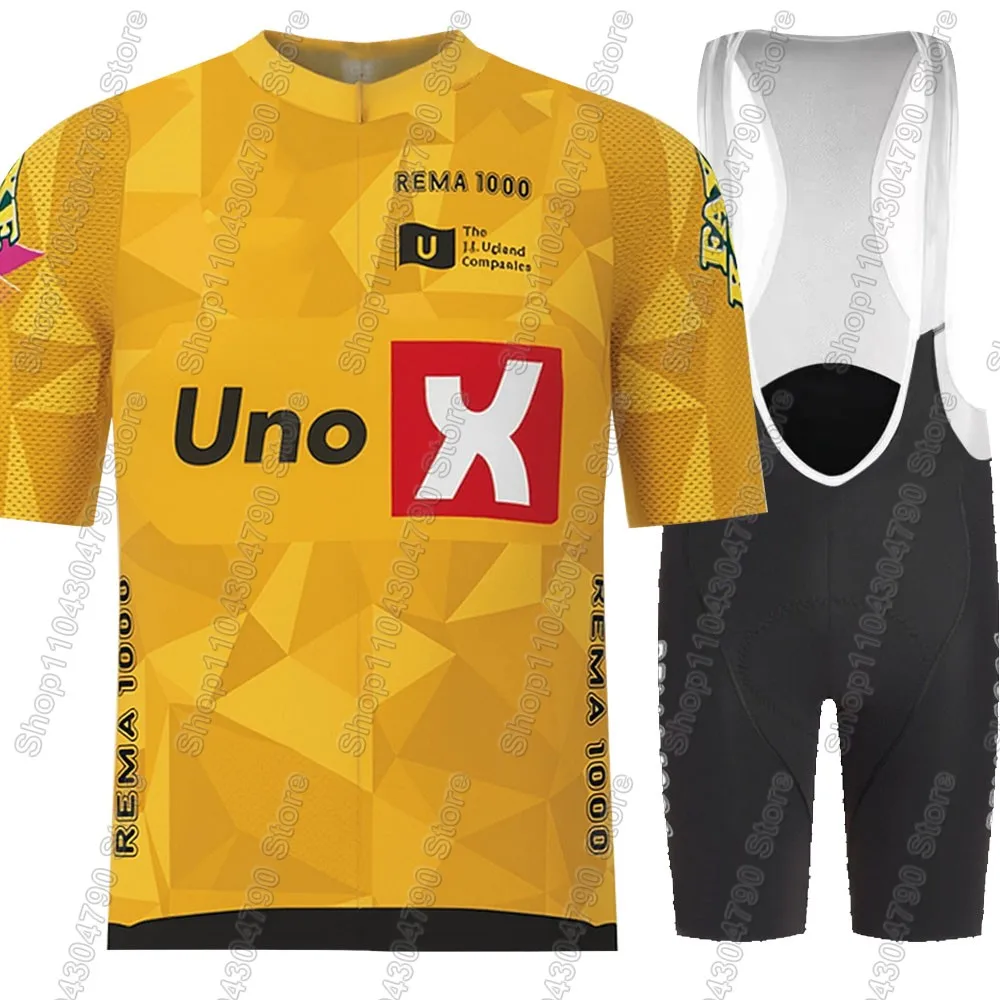 Conjunto de Ropa de Ciclismo UNO-X Team 2026 Noruega, Maillot de Ciclismo de Verano, Camiseta de Ciclismo de Carretera, Pantalones Cortos con Tirantes, Ropa de Ciclismo MTB