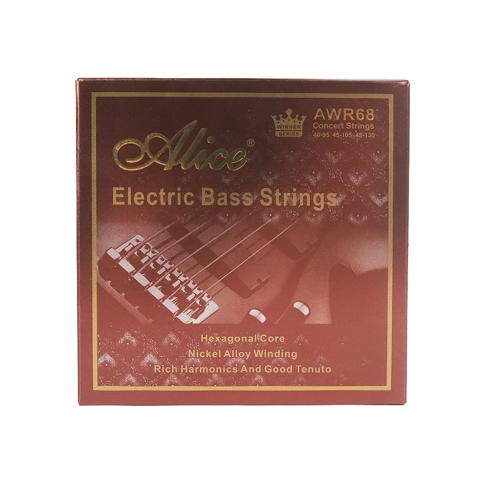 Alice AWR68 Electric Bass Strings For 4/5-Strings Bass Professional Light Medium Hexagonal Core Nickel Alloy Winding