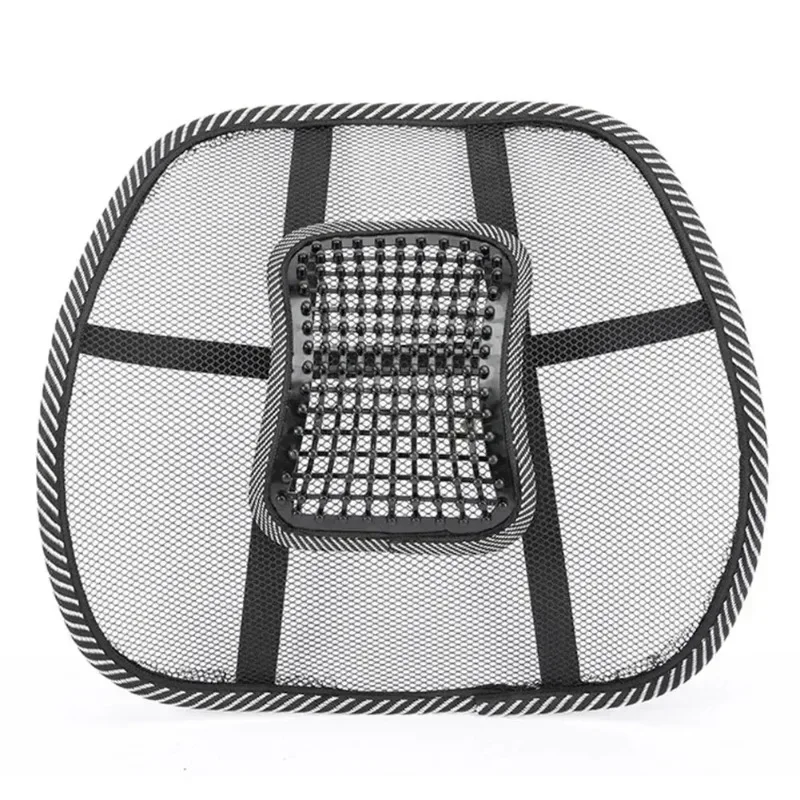 Car Seat Office Chair Massage Back Lumbar Support Mesh Ventilate Cushion Pad Black Mesh Back Lumbar Cushion for Car Driver