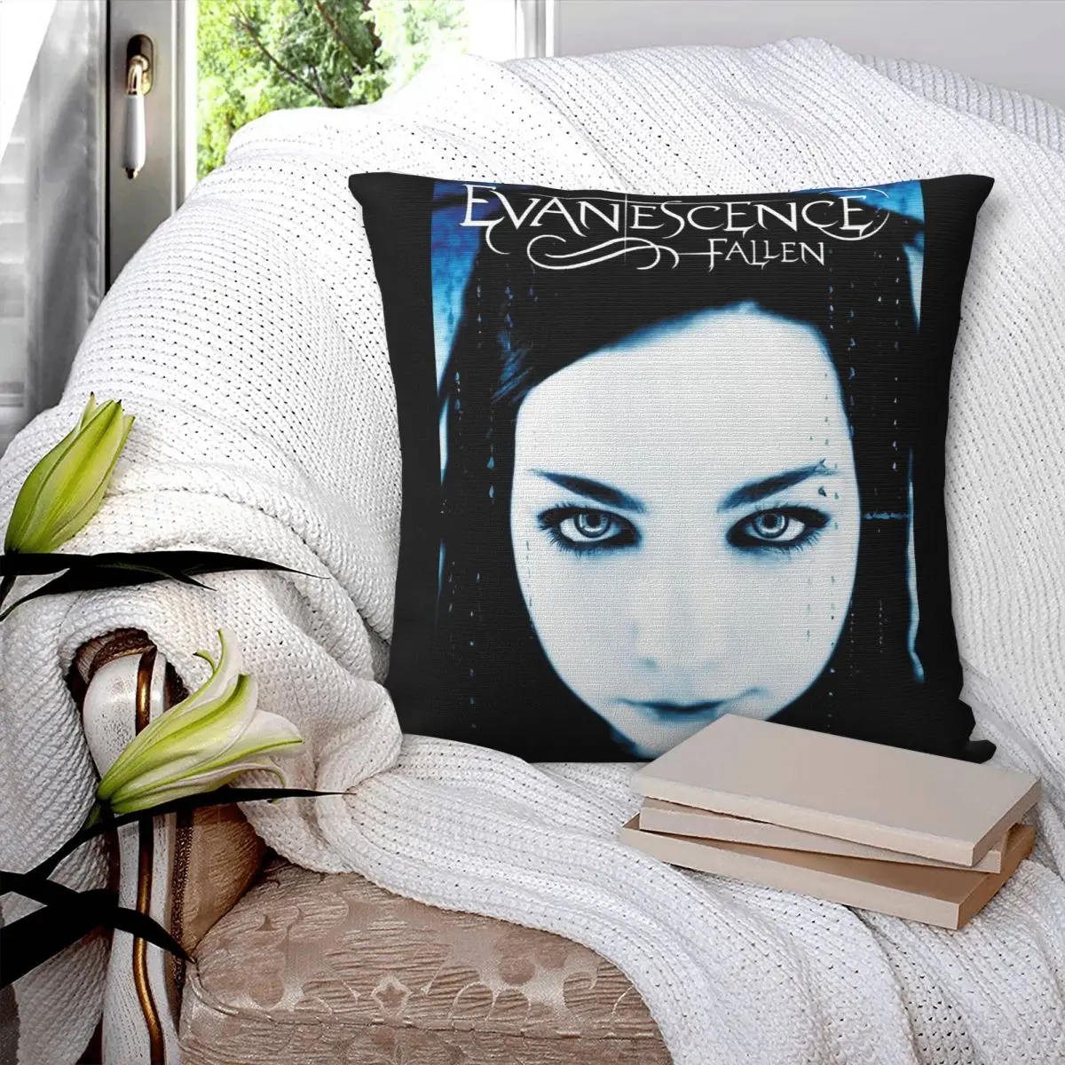 Evanescences Rock Band Square Pillowcase Cushion Cover Pillow Case Throw Pillow Cover for Home Bedroom Car