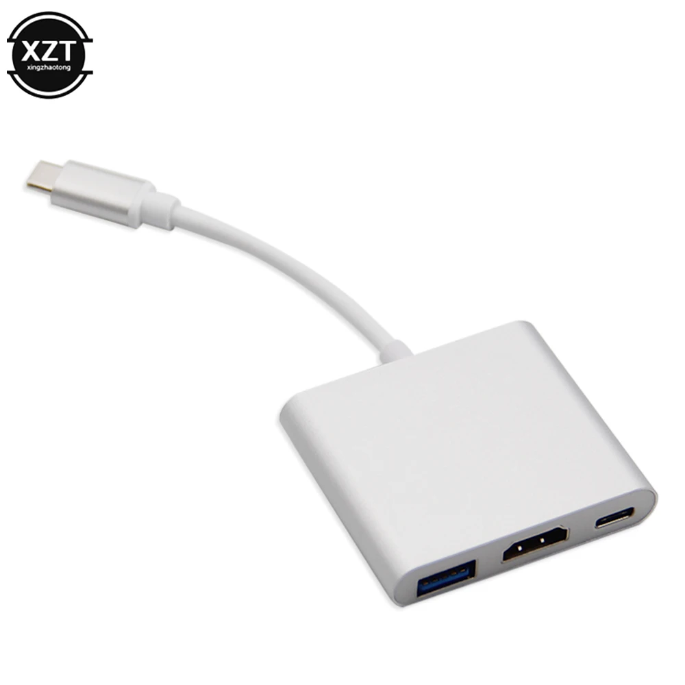 MacBook Pro用マルチポートアダプター,USB 3.1タイプCからHDMI,USB 3.0,ハブ,ドックケーブル,新品