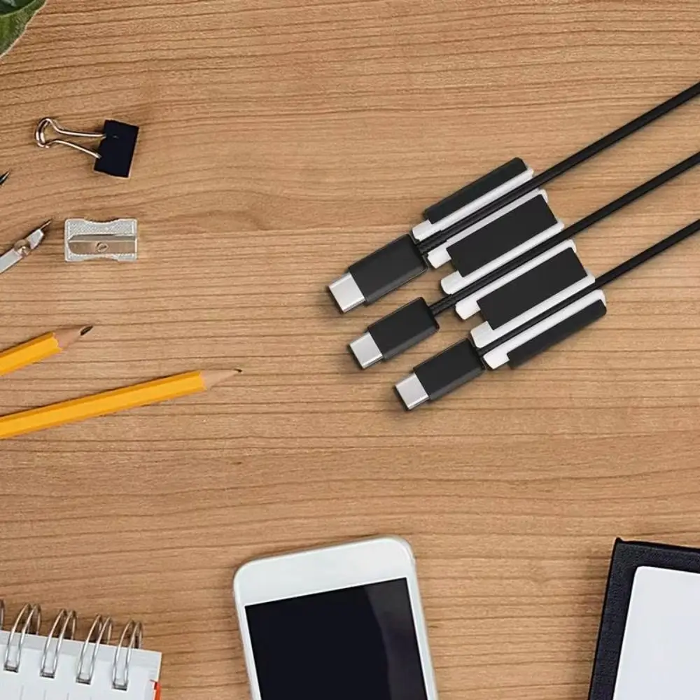 New Lightweight Cord Management Holder Rotating Fixed Multifunctional Cable Manager 3-Slots Mini Desk Cord Clip