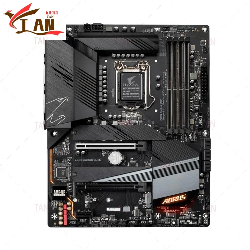 

For Z590 AORUS ELITE Motherboard 128GB DP M.2 LGA 1200 DDR4 ATX Z590 Mainboard 100% Tested Fully Work TAN