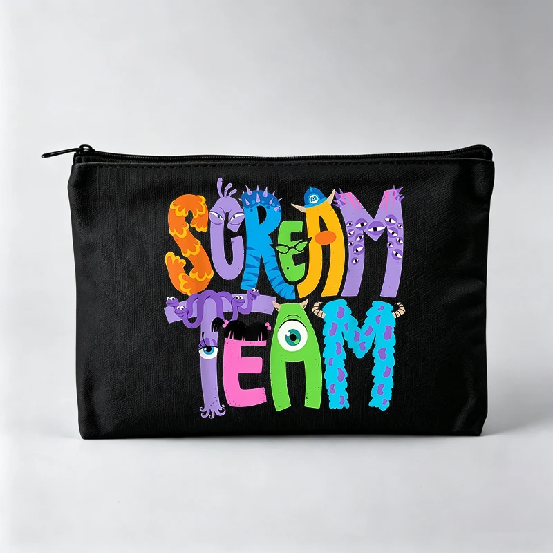 Women's Fantasy Creature Letter Print Makeup Bag, Graphic Cosmetic Pouch for Daily Use