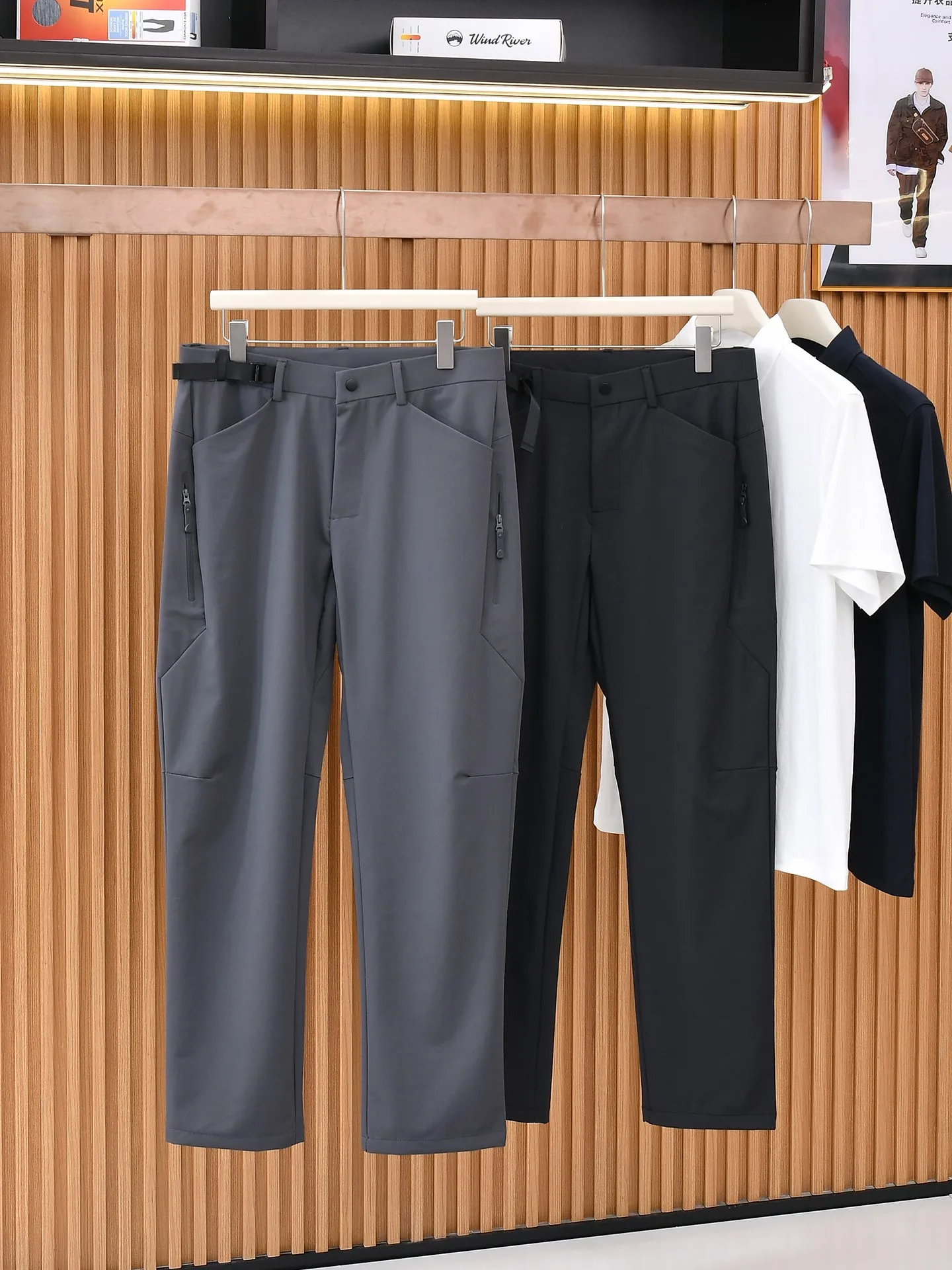 Men's Outdoor Casual Long Pants Windproof Water Repellent 3D Tailoring Sports  Soft  Fabric Spring Season