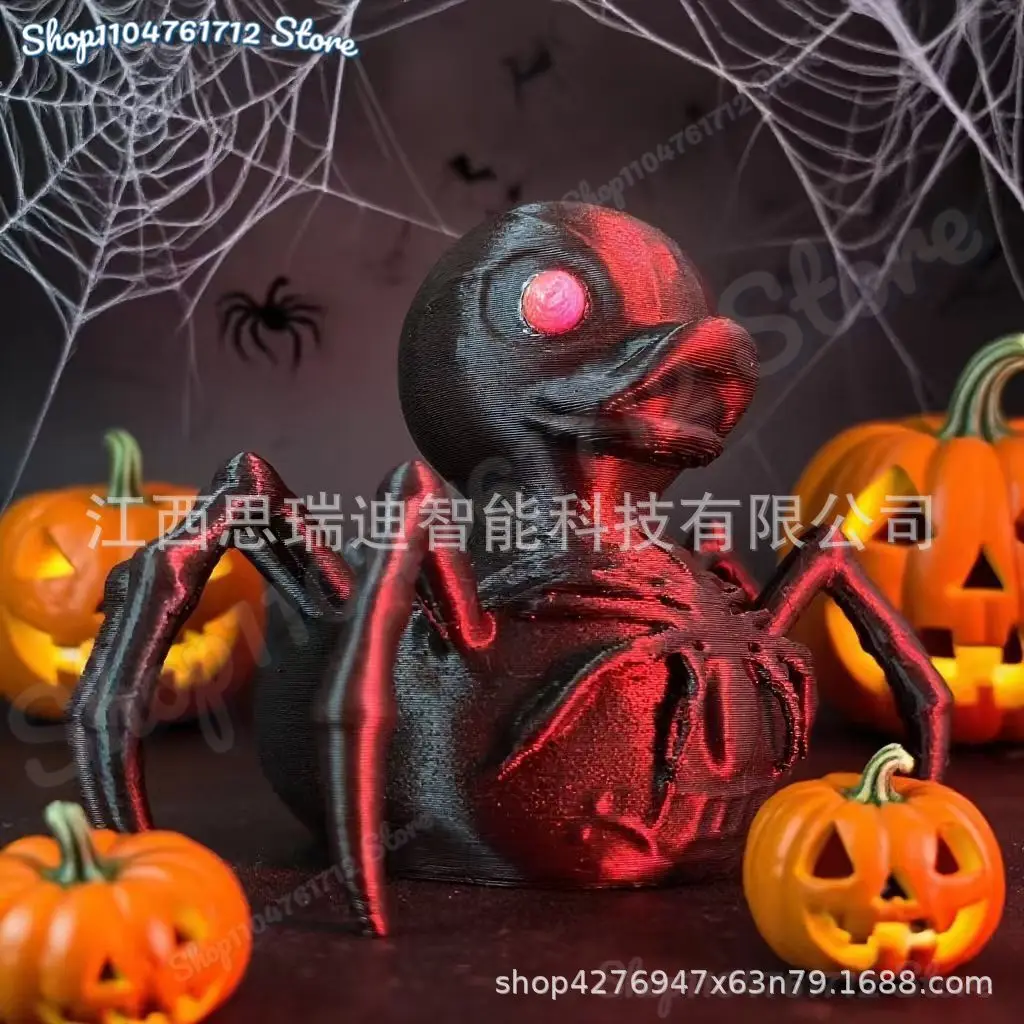 

Halloween Decorations Plastic Spider duck for Home Bar Haunted House Halloween Party Decor Horror Props The spider and the duck