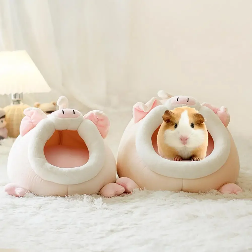 

Thickened Cute Padded Hamster Mini Animal Mice Rat Nest Bed Bite Resistant Squirrel House Non-slip Bottom for Living Room