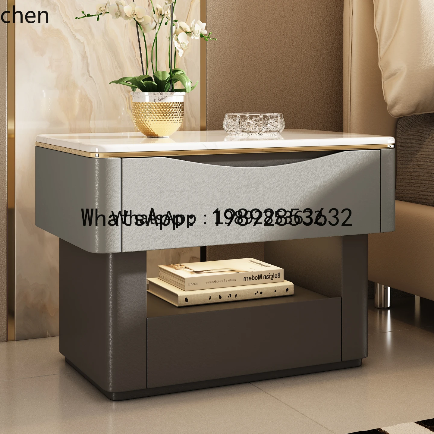 Gz madeira maciça grande mesa de cabeceira high-end quarto pequena mesa lateral acessórios de decoração para casa decoração de casa vintage