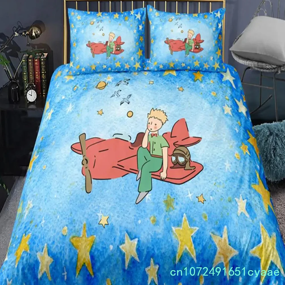 Anime Little Prince Le Petit Prince Bedding Set Boys Girls Twin Queen Size Duvet Cover Pillowcase Bed Kids Adult