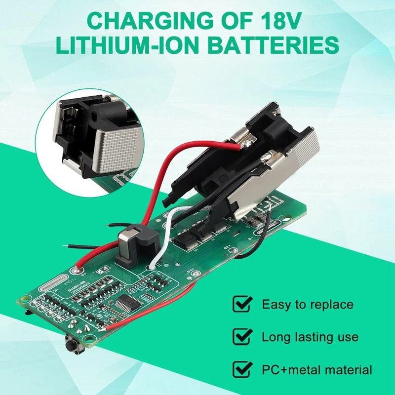 B50B-3X Li-Ion Battery Charging Protection Circuit Board PCB Replacement For Ryobi 18V P108 RB18L40 Multimeter Multitool