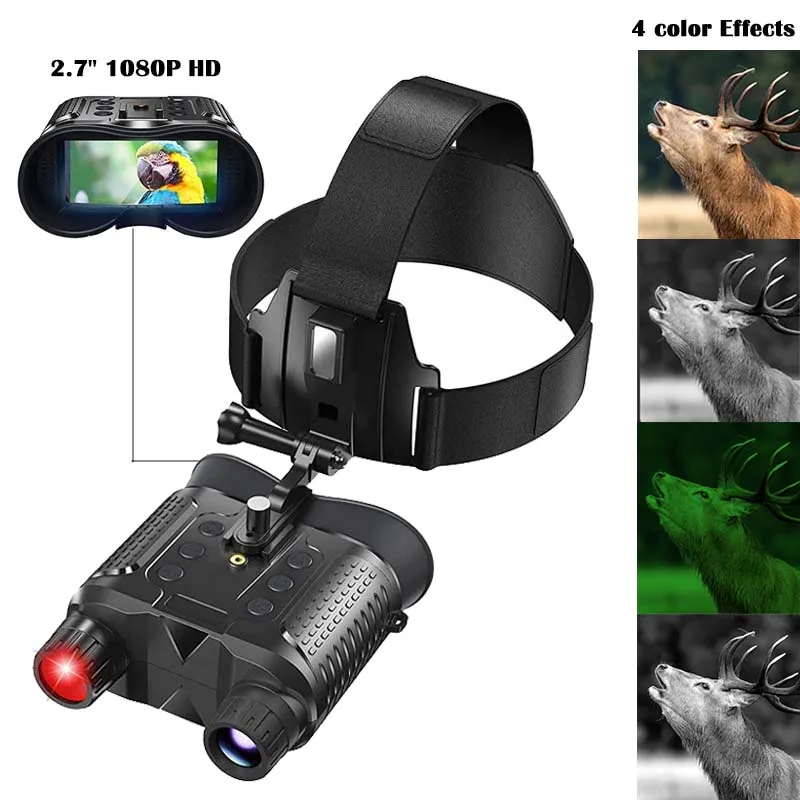 NV8160 Night Vision Binoculars HD 8x Digital Infrared Head Mount Hunting Telescope 400m Surveillance Camping Equipment