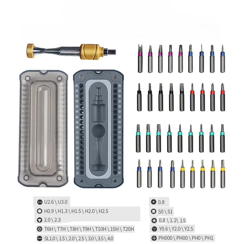 Conjunto de Ferramentas Chave de Fenda 37 em Bits para Óculos Telefone Computador Bolso Cabeça Magnética Kits Eletrônicos Ferramentas de Reparo