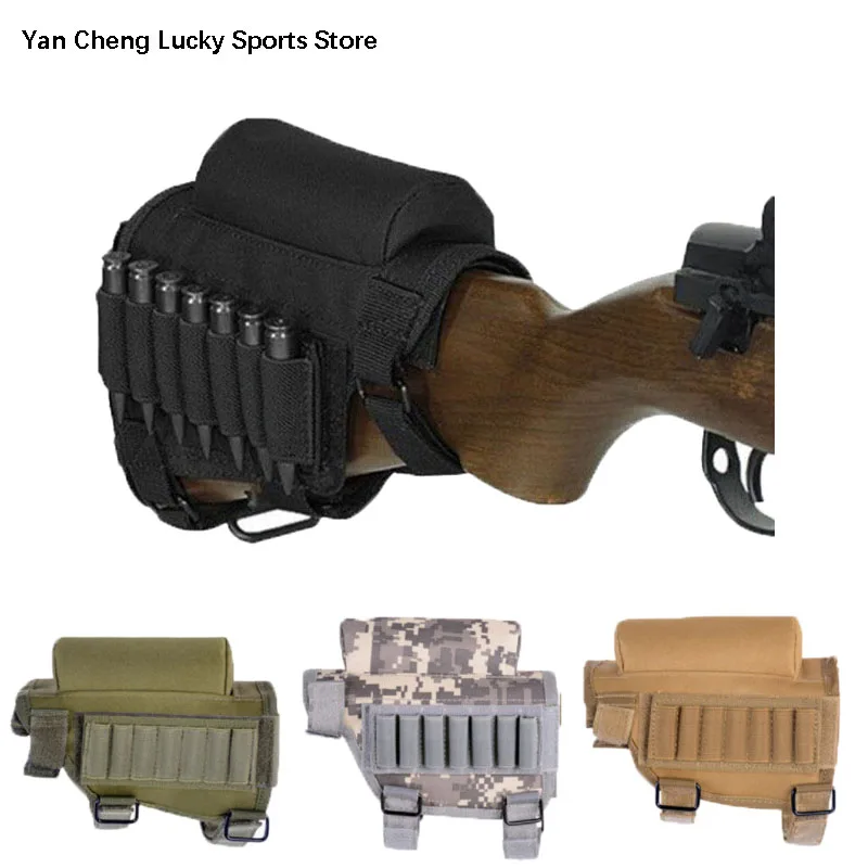 

Bullet Holster Tactical Bag Multi-purpose Rifle Stock Outdoor Hunting Gun Accessories Cheek Rest Bag Nylon Waterproof Bag