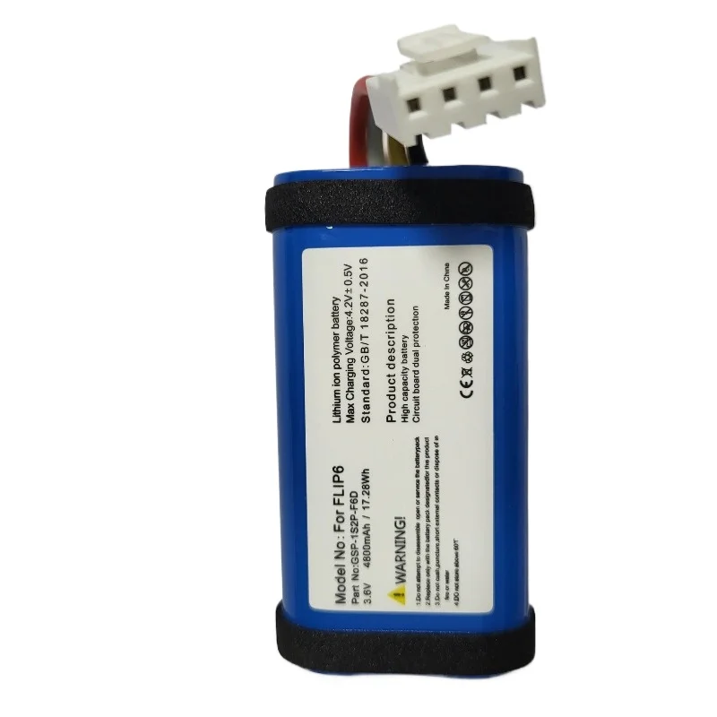 بطارية بديلة جديدة مطورة GSP-1S2P-F6D 3.7 فولت 4800 مللي أمبير في الساعة لبطارية استبدال سماعات JBL Flip 6