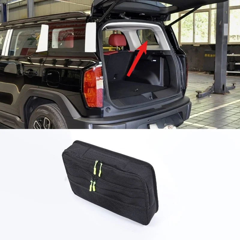 

For Haval Kugou 2022-2023 Oxford Cloth Black Car Trunk Side Window Storage Bag Cargo Tools Tidying Package Accessories
