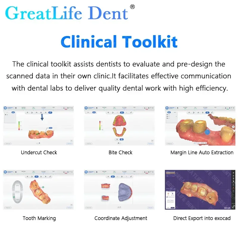 GreatLife Dent SHINING 3D Dental Aoralscan 3 ماسح ضوئي داخل الفم AI Scan متوافق مع زرع MAC/OS/تقويم الأسنان/الترميم #6