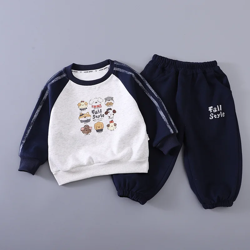 Boys Clothes Sets Spring Autumn Children Cotton Sweatshirts Pants 2pcs Sports Suit For Baby T-shirts Outfits Kids Tracksuits 5Y