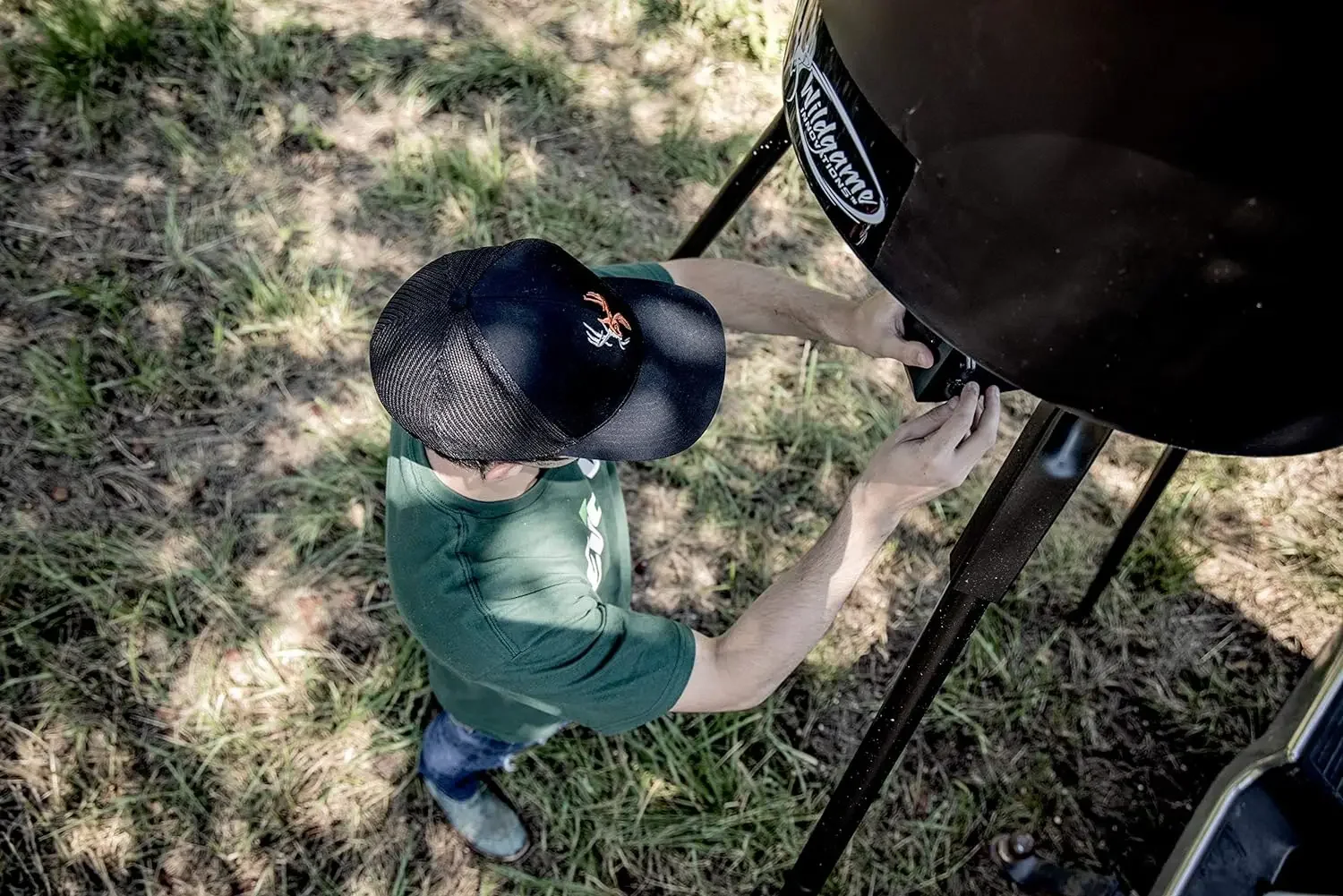 Quick-Set 225 lb Game Feeder with Digital Timer | Durable Tripod Corn/Pellet Hunting Feeder with 1-4 Available Feed Times & image 3