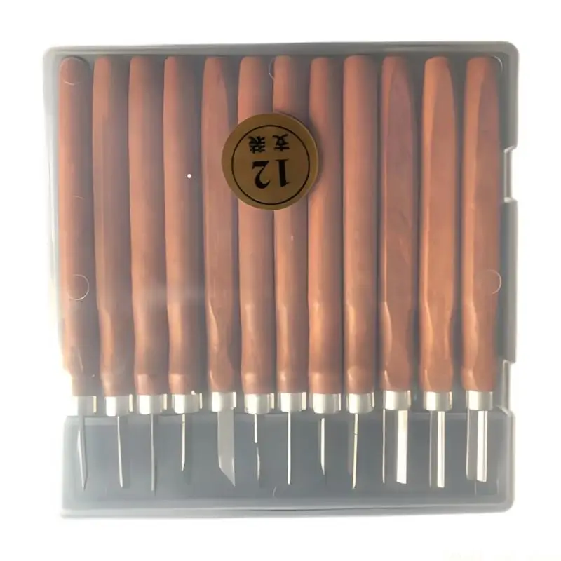 A2BE Complete Woodcraft Collection 12 Accuracy Cutter Types Handle Construction for Intricate Detailing Work