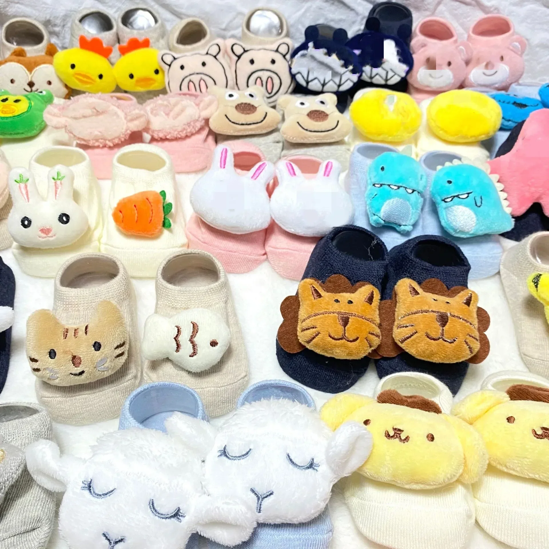 Korean Cute Cartoon Doll Cotton Casual Stockings Baby Toddlers Home Floor Anti-slip Stitch Socks for Girls Boys Kids Newborn