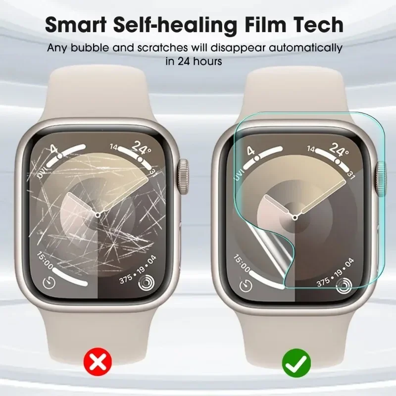 For Apple Watch Series 9 41mm 45mm Smartwatch Protective Films Soft TPU Hydrogel Film for IWatch Series 9 Screen Protector