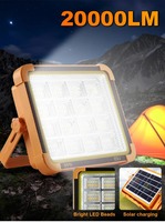 10000mAH USB Rechargeable Solar Outdoor Light 2000W LED Camping Solar Lights with Magnet Portable Waterproof Tent Lamp 4 Mode